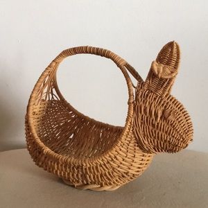 Bunny Rabbit rattan basket